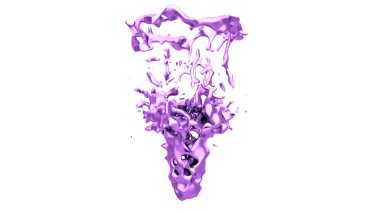 İzole giriş siyah bir arka plan. 3D çizim 3d render