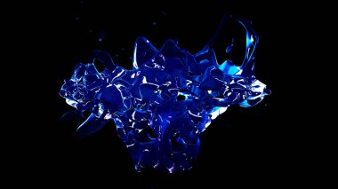 İzole giriş siyah bir arka plan. 3D çizim 3d render