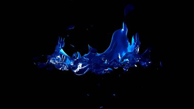 İzole giriş siyah bir arka plan. 3D çizim 3d render