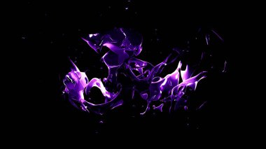 Siyah arka plan üzerine izole şeffaf yeşil su sıçrama. 3D 