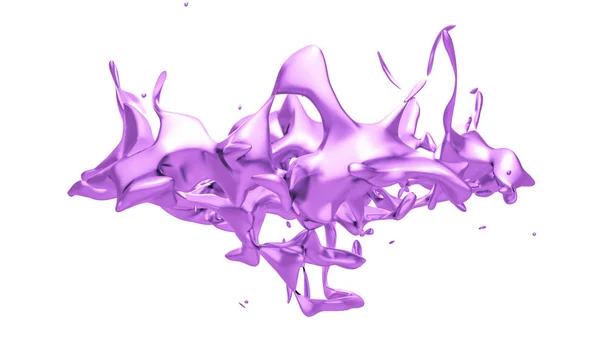 Elszigetelt splash a fekete háttér. 3D-s illusztráció 3d render — Stock Fotó