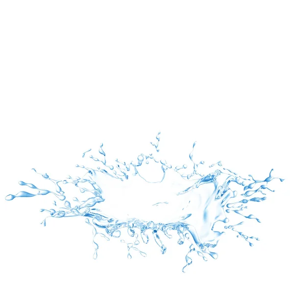 Transparent, isolation splash water splash on a white background — Stock Photo, Image