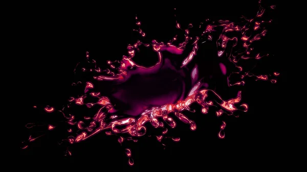 İzole, şeffaf, parlak renkli splash bir bla su — Stok fotoğraf