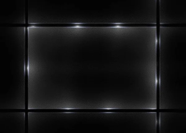 세련 된 검은 배경과 조명된 쇼케이스 — 스톡 사진