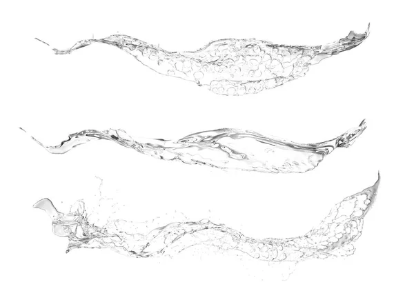 白の表現にはねかける水の分離の透明なスプラッシュ — ストック写真