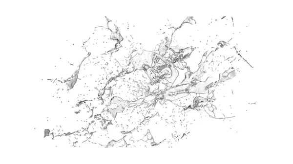 Izolované transparentní šplouchání vody stříkající na bílém pozadí — Stock fotografie