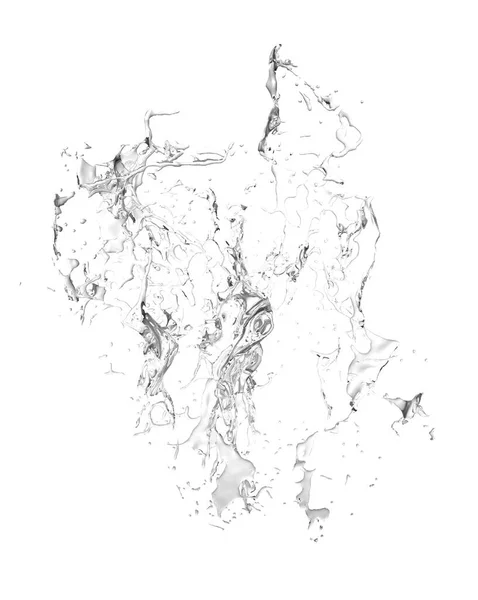 Изолированный прозрачный всплеск воды брызг на белый backgr — стоковое фото