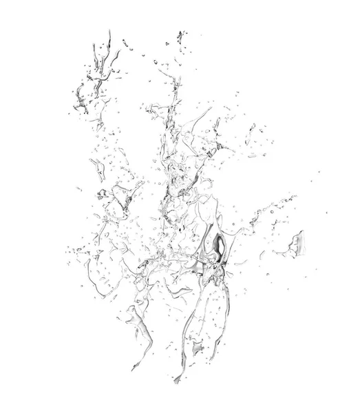 Изолированный прозрачный всплеск воды брызг на белый backgr — стоковое фото