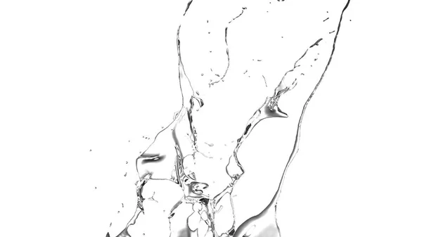 백색 backgr에 튀는 물 격리 투명 한 스플래시 — 스톡 사진