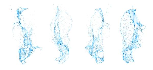 Изолированный голубой брызг воды на белом фоне. 3 недели — стоковое фото