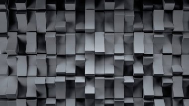 Siyah ve beyaz arka plan ile üç boyutlu şekiller, 3d hasta