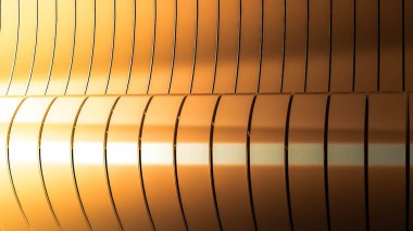 Koyu altın güzel renkli 3d arka plan ile düzgünleştirilmiş çizgileri ve