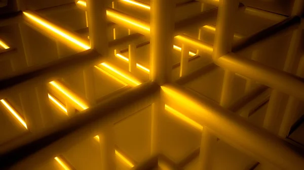 Fundo abstrato dourado com textura tridimensional, 3d il — Fotografia de Stock