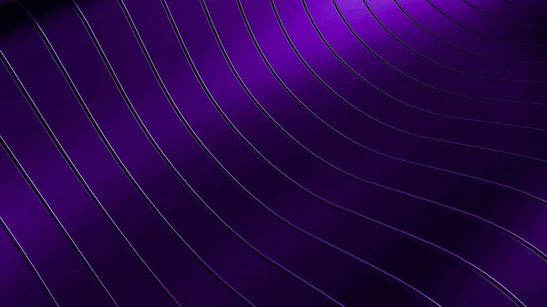 Dark purple beautiful colorful 3d background with smooth lines and waves of metal. — Stock Photo, Image