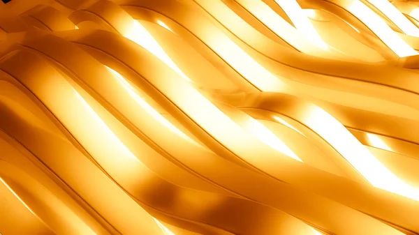 Złotym tle piękny kolorowy 3d z wygładzonymi liniami i wa — Zdjęcie stockowe