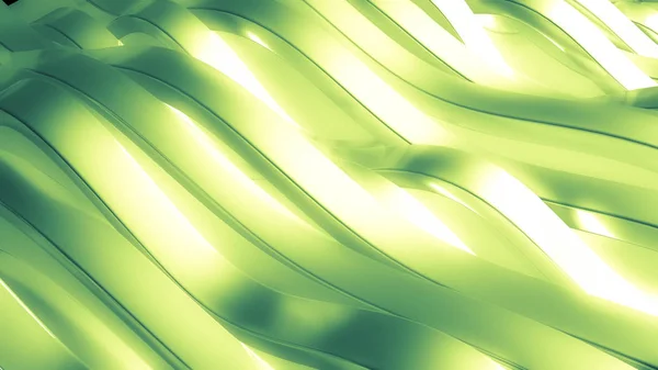 滑らかなラインと wav の緑美しいカラフルな 3 d 背景 — ストック写真