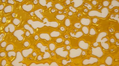 Akan ile soyut, üç boyutlu arka plan sarı sıvı