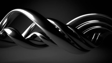 Siyah, şık, modern Metalik arka plan düz çizgileri ile. 3D