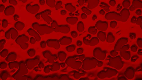 Roter abstrakter, dreidimensionaler Hintergrund mit fließenden Flüssigkeiten — Stockfoto