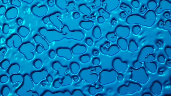 Azul abstrato, fundo tridimensional com fluido fluente f — Fotografia de Stock