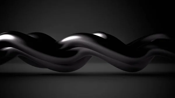 Siyah, şık, modern Metalik arka plan düz çizgileri ile. 3D — Stok fotoğraf
