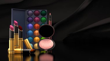 Dekoratif kozmetik, 3d Illustrator, 3d render