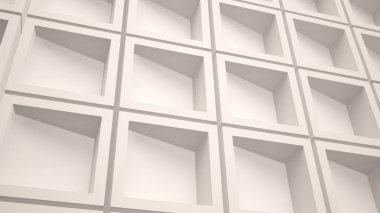 Küp şekillerle beyaz arka plan. 3D Resim, 3d 