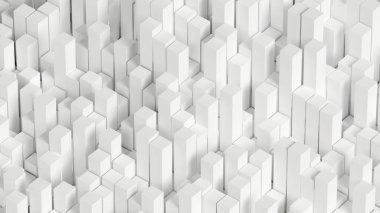 Küp şekillerle beyaz arka plan. 3D Resim, 3d 