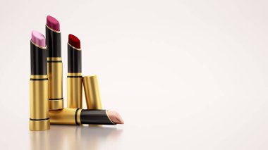 Beyaz bir arka plan ruj. Tüp, şişe, Stil, makyaj,