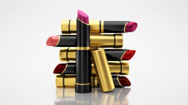 Beyaz bir arka plan ruj. Tüp, şişe, Stil, makyaj,