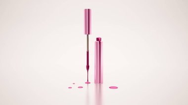 Beyaz bir arka plan üzerinde dudak parlatıcısı