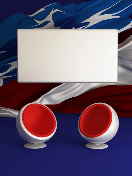 Elezioni americane. Illustratore 3D, rendering 3D. Il voto del partito, bandire — Foto Stock
