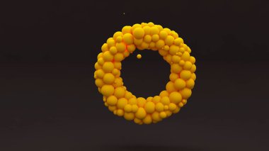 Şık 3d siyah arka plan formu o Balonlu