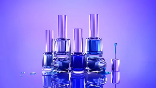 Esmalte de uñas. Hermoso, glamour de moda fondo illustrati —  Fotos de Stock