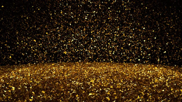 Fundo elegante preto com partículas de ouro — Fotografia de Stock