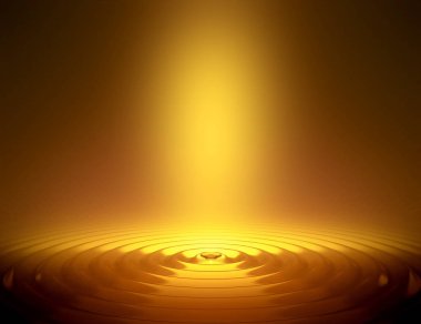 Su dalgaları ile güzel altın arka plan