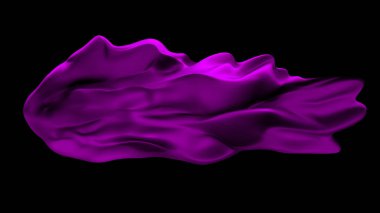 Uçuş ve hareket izole mor ipek