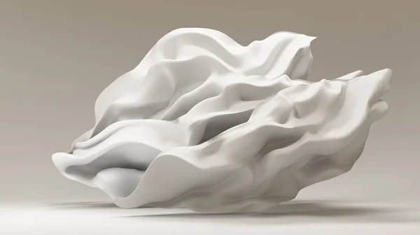 Интерьер скульптуры белая ткань в пустой комнате — стоковое фото