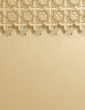 İç duvar süsleme ile mimari arka plan