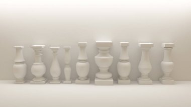 Beyaz arka plan ile korkuluk