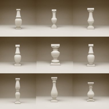 Beyaz arka plan ile korkuluk