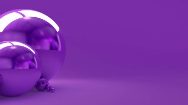 Metal topları ile mor mor arka plan