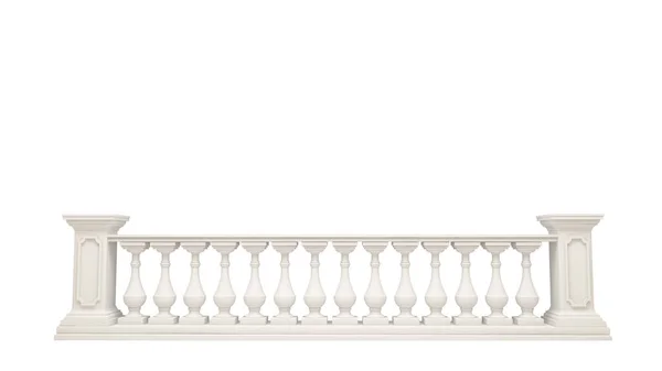 White background with  balustrade — Stock Photo, Image