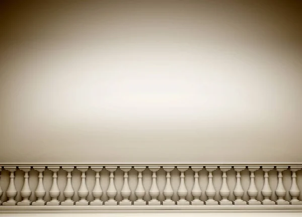 White background with  balustrade — Stock Photo, Image