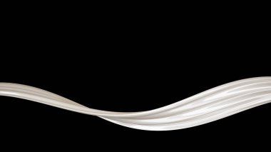 Bir tutam süt. 3d illüstrasyon, 3d canlandırma.