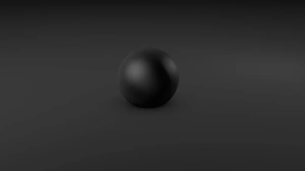 Zwarte achtergrond met ballen. 3d illustratie, 3d weergave. — Stockfoto