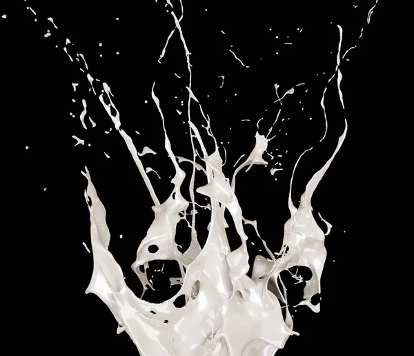 Une goutte de lait. Illustration 3d, rendu 3d . — Photo