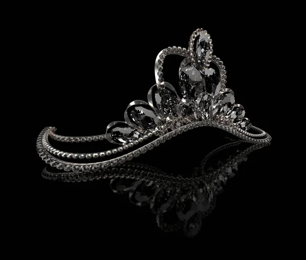 Luxury jewelry - wedding diadem. 3d illustration, 3d rendering. — ストック写真