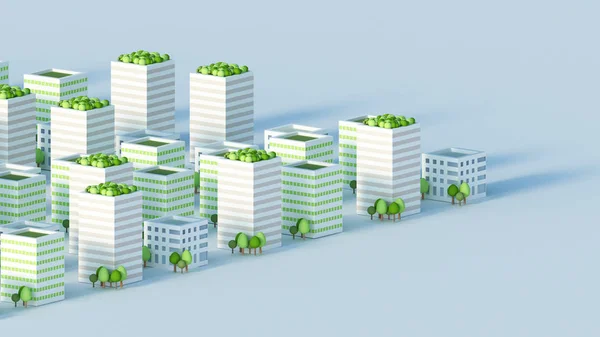 Modelo da cidade com edifícios residenciais — Fotografia de Stock