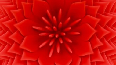 Çiçekli güzel bir arka plan. 3d illüstrasyon, 3d canlandırma